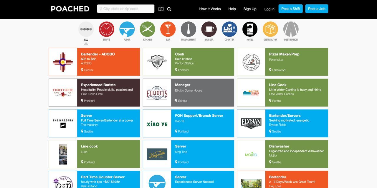 poached jobs homepage